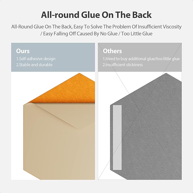 Amantech 12 Pack Acoustic Panels Self Adhesive Sound Proof Foam, High Density Sound Acoustic Foam Panel, 12X10.23X0.4 Inch Hexagon Wall Panels in Home, Office, Reccording Room, Studio(Orange)