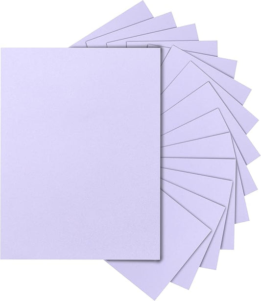 Silunkia 300 Sheets Purple Cardstock 8.5 x 11 Certificate Paper, 75lb Premium Lavender Paper Card Stock for Cards Making, Thanksgiving Cards, Wedding Invitations, Menus, Birthday Decorations