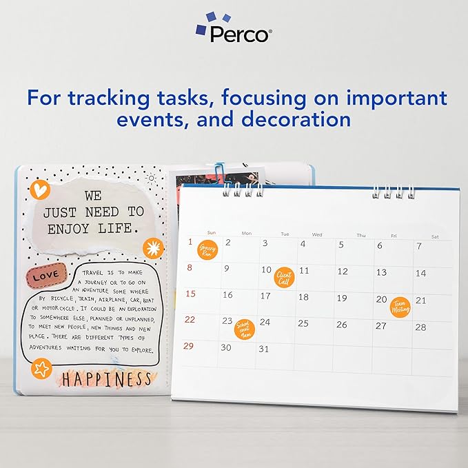 Perco Fluorescent Orange 1-Inch Perforated Circle Dot Sticker Labels—10 Rolls, 10,000 Round Stickers — with Permanent Adhesive for Inventory Management, Color Coding, Garage Sales, Crafts—Made in USA