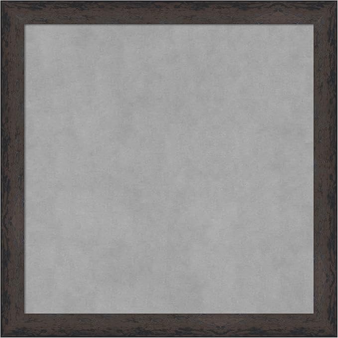 Amanti Art Black Framed Magnetic Board 23x23 Medium Vision Board for use with Magnets, 100% Metal Sheet to Display Items as Office Decor or for Home Organization in mudroom, Kitchen or Kids Room