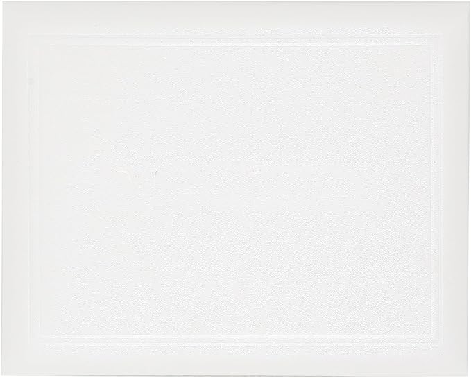 GraduationMall 8.5"x11" Smooth Padded Diploma Cover Certificate Holder White,2-Packs