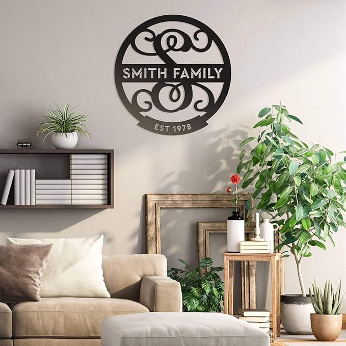 RealSteel Farmhouse Decor, Custom Metal Signs, Last Name Sign, House Warming Gifts New Home, Personalized Wedding Gift, Family Name Art, Outdoor Gardens