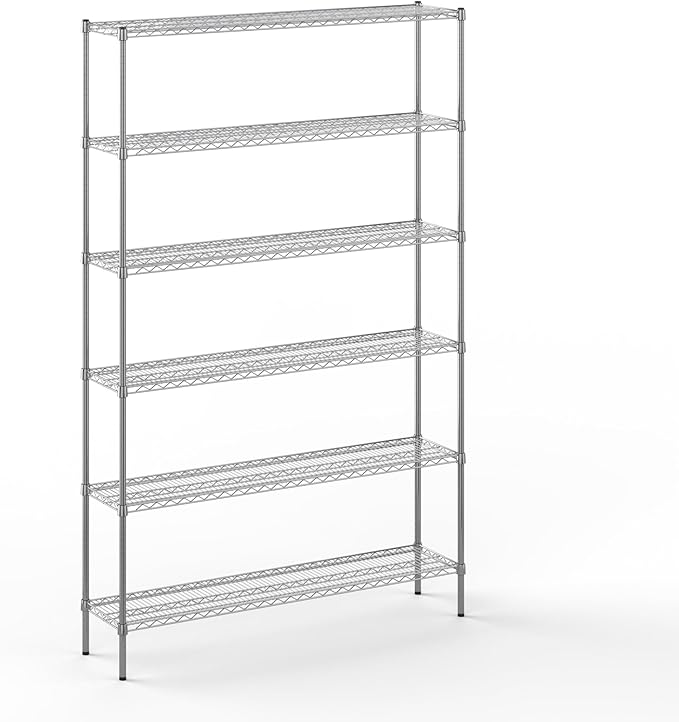 Regal Altair 14" Deep x 60" Wide x 96" Height Wire Shelving Kit | 6-Tier | NSF Commercial Storage Rack Unit