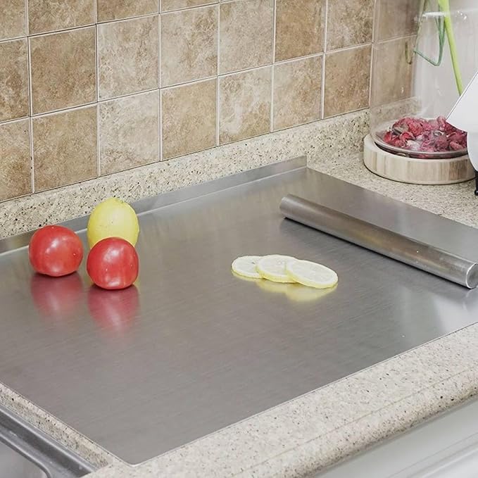 BILLAMB Stainless Steel Cutting Boards for The Kitchen, Suitable for Meat, Fruits, Vegetables, Bread, and Baking Large-sized Cutting Boards (50 x 40cm/19.7 x 15.7 in)