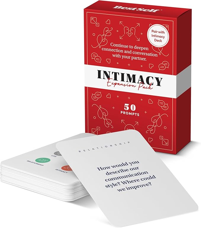 BestSelf Intimacy Deck Expansion Pack, 50 Conversation Starters for Couples, Meaningful Chats. Relationship Building Game