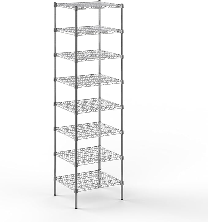 Regal Altair 21" Deep x 24" Wide x 86" Height Wire Shelving Kit | 8-Tier | NSF Commercial Storage Rack Unit