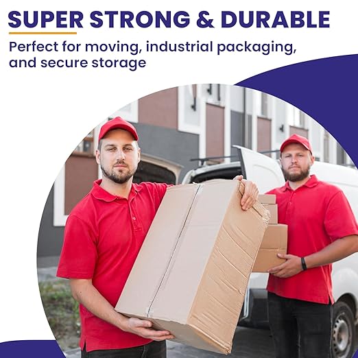 CEPRICO ENTERPRISE Premium Transparent Packing Clear Strong Adhesive Multi-Purpose Tape for Moving, Shipping, and Industrial Use - 6 Rolls of Invisible Tape Fits 2” Dispenser - 1.89 Inch X 109.4 Yard