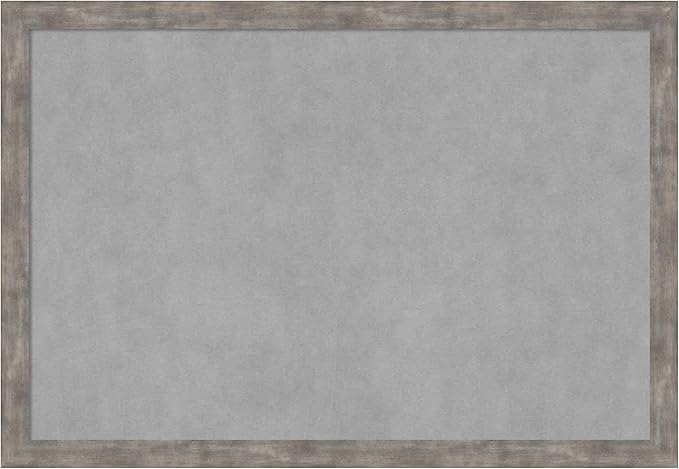 Amanti Art Silver Framed Magnetic Board 27x39 Large Vision Board for use with Magnets, 100% Metal Sheet to Display Items as Office Decor or for Home Organization in mudroom, Kitchen or Kids Room