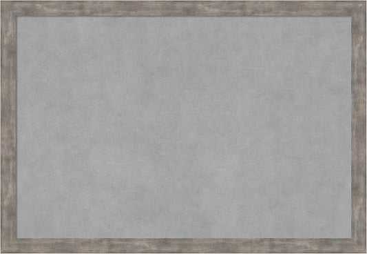 Amanti Art Silver Framed Magnetic Board 27x39 Large Vision Board for use with Magnets, 100% Metal Sheet to Display Items as Office Decor or for Home Organization in mudroom, Kitchen or Kids Room