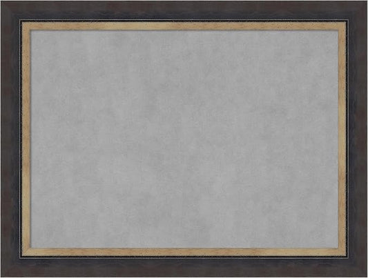 Amanti Art Black Framed Magnetic Board 25x33 Medium Vision Board for use with Magnets, 100% Metal Sheet to Display Items as Office Decor or for Home Organization in mudroom, Kitchen or Kids Room