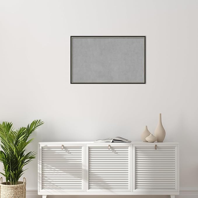 Amanti Art Black Framed Magnetic Board 21x33 Large Vision Board for use with Magnets, 100% Metal Sheet to Display Items as Office Decor or for Home Organization in mudroom, Kitchen or Kids Room