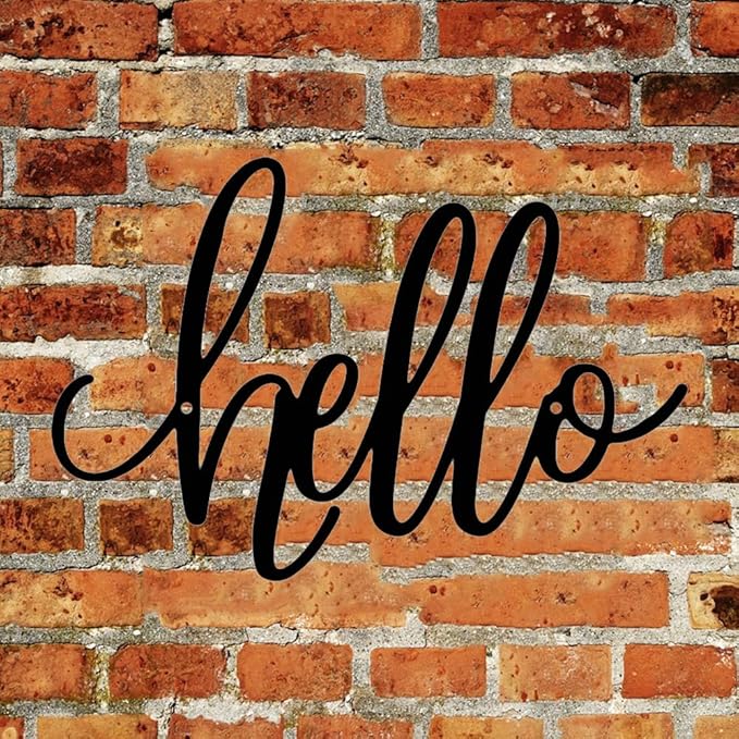 8x12 inch HELLO Sign metal home decoration wall decoration, corridor entrance, door home decoration