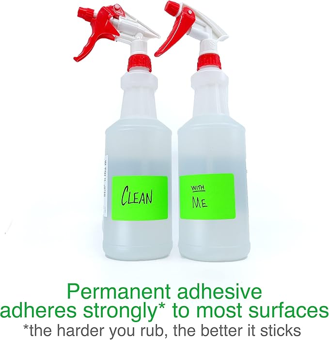 ChromaLabel 2 x 3 Inch Rectangle Labels, High Visibility Color Coded Label, Rectangular Sticker Label - 250 Adhesive Labels per Dispenser Box, Fluorescent Green Stickers