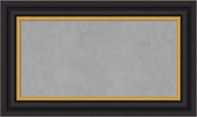 Amanti Art Black Framed Magnetic Board 18x30 Small Vision Board for use with Magnets, 100% Metal Sheet to Display Items as Office Decor or for Home Organization in mudroom, Kitchen or Kids Room