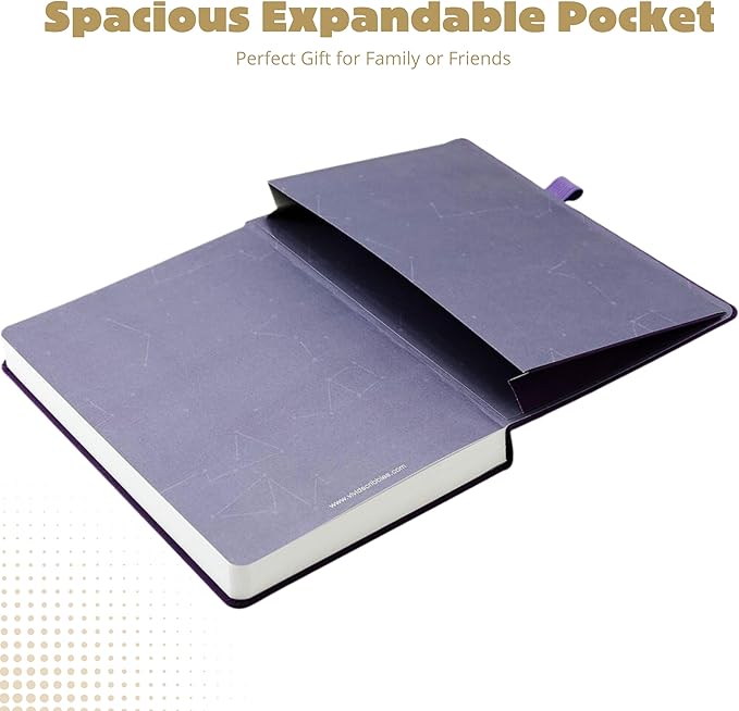 VIVID SCRIBBLES Dotted Journal – 160gsm Bleed Proof Thick White Paper – 200 Numbered Dot Grid Pages – 5.8 x 8.3 inch Dotted Notebook