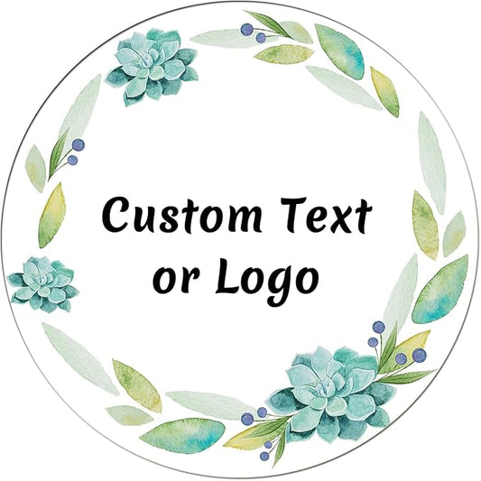 JOVELLO Personalized Custom Stickers - 60-1000 PCS Circle Custom Labels for Business, Logo, Office, Parties, etc (Labels Stickers-12)