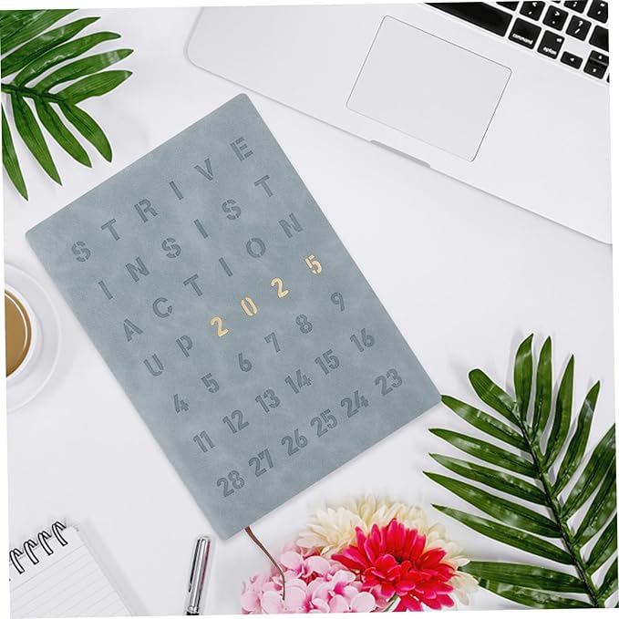 GALPADA Fitness Journal Notebook 2025 Delicate Planner Workout Tracking Sturdy Cover for Gym Enthusiasts Daily Training Planning