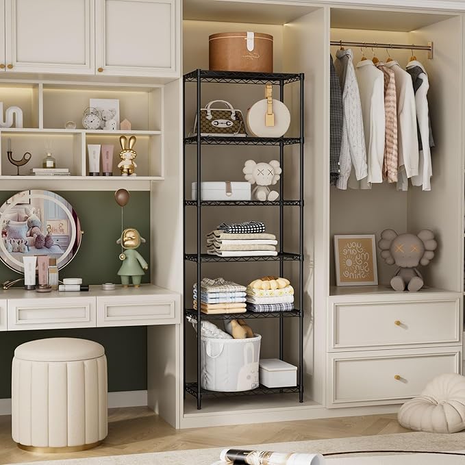 SINGAYE Shelf Closet Wire Shelving：Adjustable Metal Unit for Laundry Room Organization Bathroom Kitchen Home Storage Pantry Rack Shelves