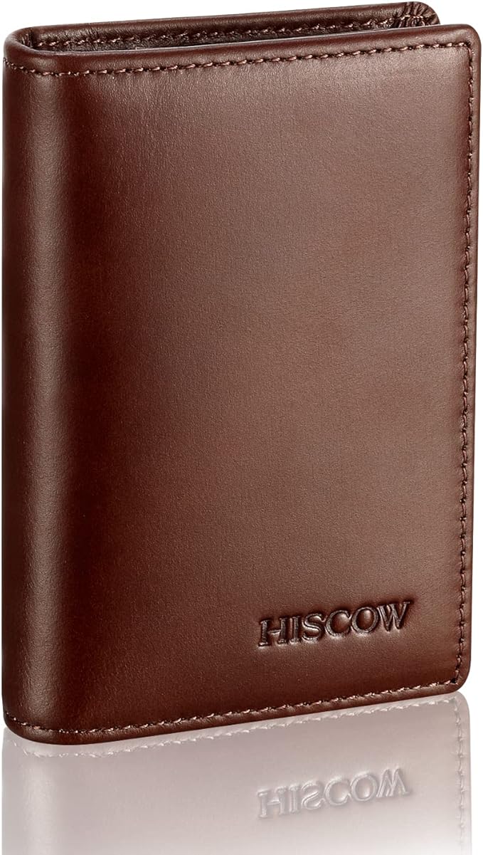Leather Business Card Case Holder for Men & Women, Italian Calfskin