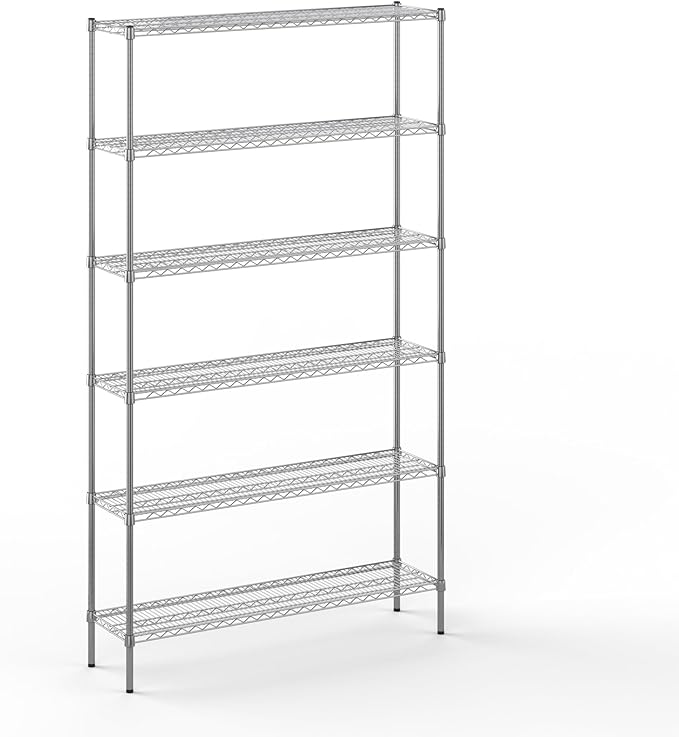 Regal Altair 14" Deep x 54" Wide x 96" Height Wire Shelving Kit | 6-Tier | NSF Commercial Storage Rack Unit
