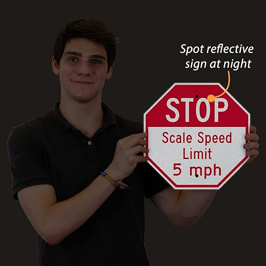 SmartSign Custom STOP Sign 12" x 12" 3M Engineer Grade Reflective Aluminum, Personalized Metal Sign for Outdoor, Parking Lots, Gate, Garages, USA-Made