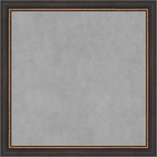 Amanti Art Black Framed Magnetic Board 23x23 Medium Vision Board for use with Magnets, 100% Metal Sheet to Display Items as Office Decor or for Home Organization in mudroom, Kitchen or Kids Room