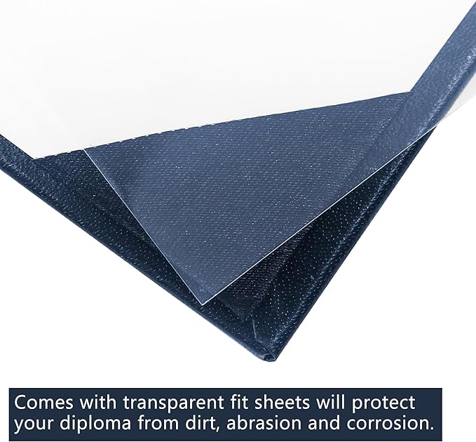 GraduationMall 11"x14" Smooth Padded Diploma Cover Certificate Holder Navy