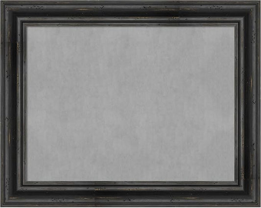 Amanti Art Black Framed Magnetic Board 23x29 Medium Vision Board for use with Magnets, 100% Metal Sheet to Display Items as Office Decor or for Home Organization in mudroom, Kitchen or Kids Room