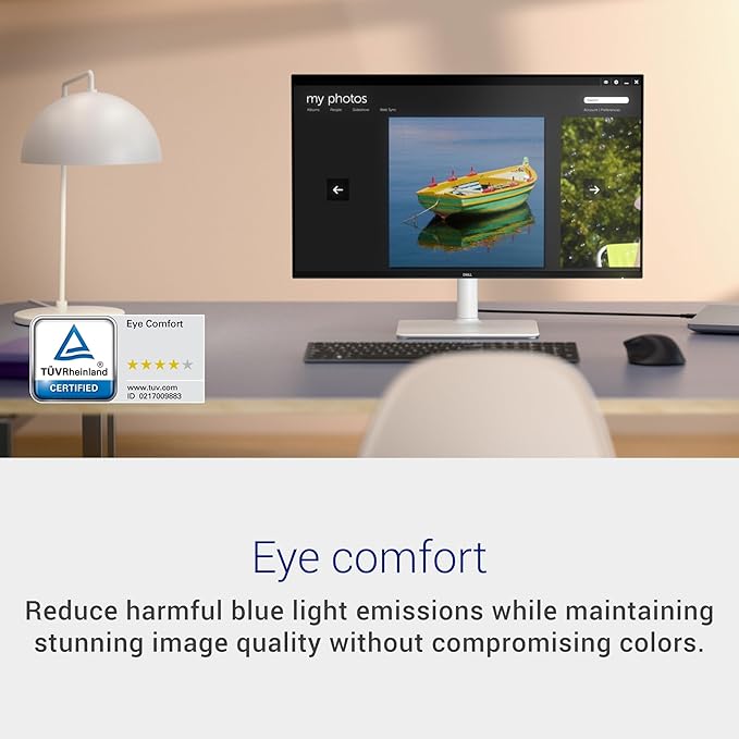 Dell 27 Plus QHD USB-C Monitor - S2725DC - 27-inch QHD (2560x1440) 144Hz 1ms Display, 2 x 3W Speakers, USB-C/HDMI/DisplayPort 1.4 Connectivity, Height/Tilt/Pivot/Swivel, AMD FreeSync - Ash White