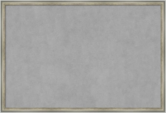 Amanti Art Silver Framed Magnetic Board 26x38 Large Vision Board for use with Magnets, 100% Metal Sheet to Display Items as Office Decor or for Home Organization in mudroom, Kitchen or Kids Room