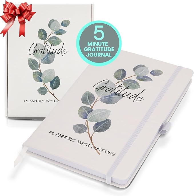 Planners with Purpose Gratitude Journal for Women - 5 Minute Daily Self Care & Mindfulness Planner with Guided Prompts for Positivity, Affirmations, Manifestation, Reflection - Undated Happiness Diary