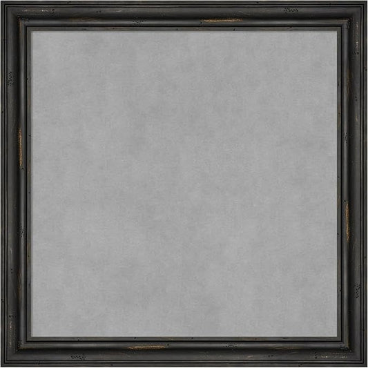 Amanti Art Black Framed Magnetic Board 23x23 Medium Vision Board for use with Magnets, 100% Metal Sheet to Display Items as Office Decor or for Home Organization in mudroom, Kitchen or Kids Room