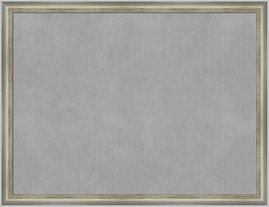 Amanti Art Silver Framed Magnetic Board 20x26 Medium Vision Board for use with Magnets, 100% Metal Sheet to Display Items as Office Decor or for Home Organization in mudroom, Kitchen or Kids Room