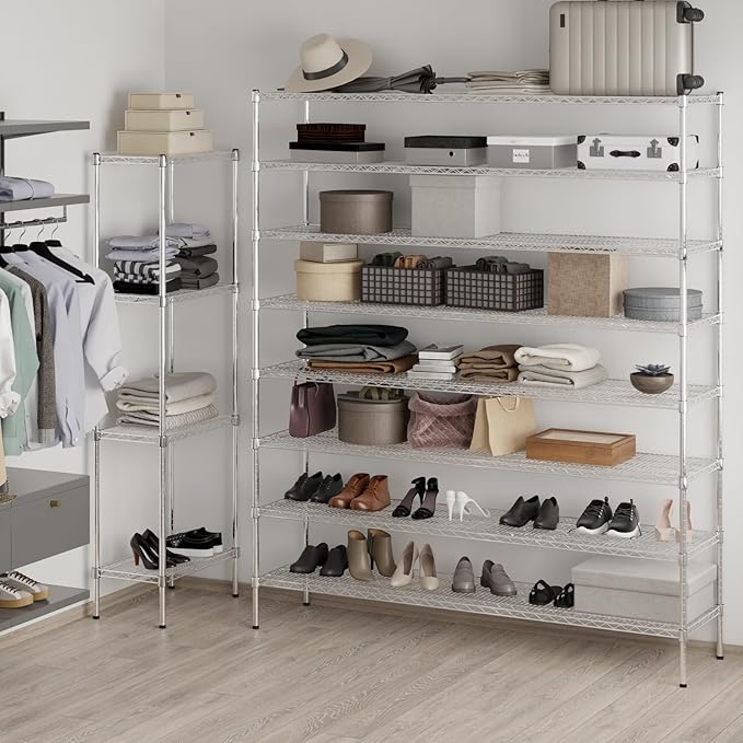 Regal Altair 18" Deep x 72" Wide x 86" Height Wire Shelving Kit | 8-Tier | NSF Commercial Storage Rack Unit