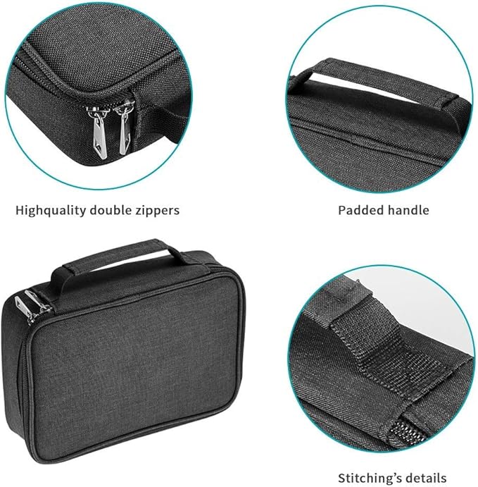 Number-one Large Capacity Pencil Case, 72 Slots Colored Pencil Pouch Bag Portable Pencil Holder Stationery Organizer with Compartments for Office and Travel, Black
