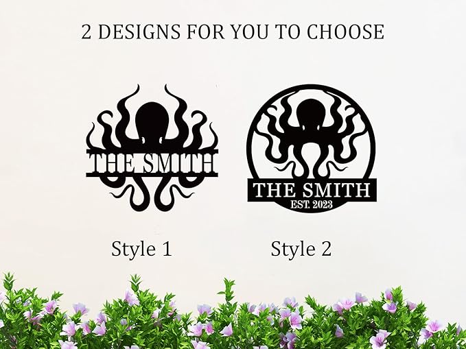 Custom octopus metal signs，personalise octopus wall art，octopus decor，funny octopus metal signs，octopus bathroom decor，personalized metal signs for outdoors