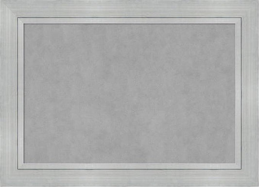 Amanti Art Silver Framed Magnetic Board 31x43 Large Vision Board for use with Magnets, 100% Metal Sheet to Display Items as Office Decor or for Home Organization in mudroom, Kitchen or Kids Room