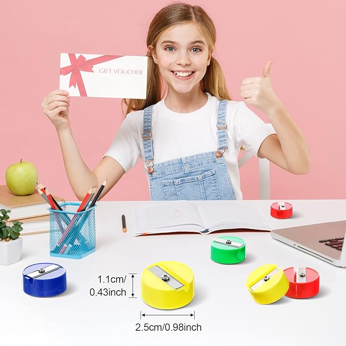 Fainne 800 Pcs Pencil Sharpeners Bulk for Kids Colorful Manual Pencil Sharpeners Compact Portable Handheld Crayon Back to School Supplies for Kids Students Home Office Classroom Prizes (Multicolor)