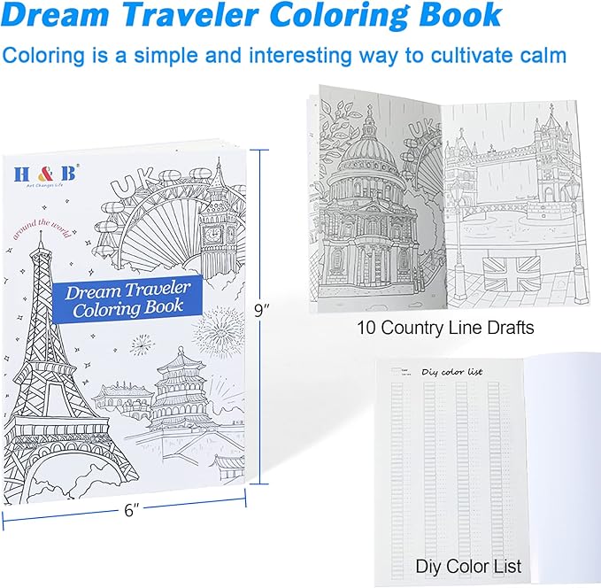H & B 120 Colored Pencils Set, Art Pencil Kit for Adult Coloring,Oil Based Soft Core, Ideal for Coloring Sketching Shading,Art Set for Kids Teens Beginner Wooden Color Pencils