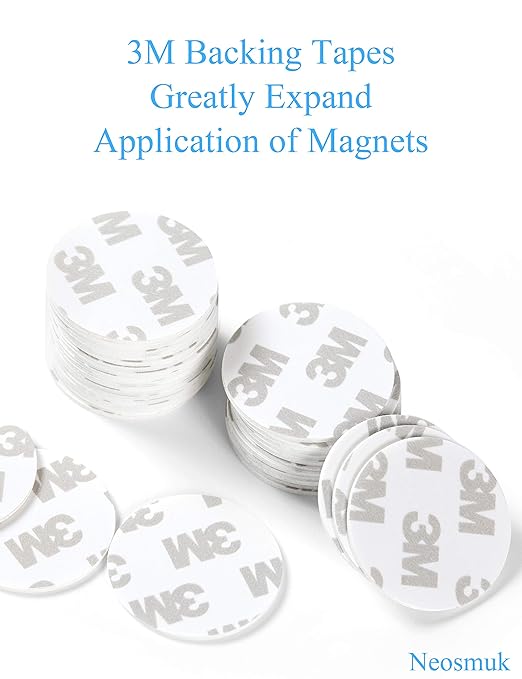 Neosmuk Super Strong Neodymium Magnets, Heavy Duty, Industrial Grade, Round, Silver, 10 Pack, 1.26 Inch Diameter x 0.126 Inch Thickness