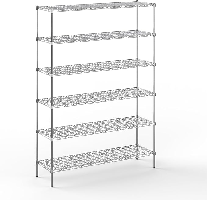 Regal Altair 18" Deep x 60" Wide x 86" Height Wire Shelving Kit | 6-Tier | NSF Commercial Storage Rack Unit