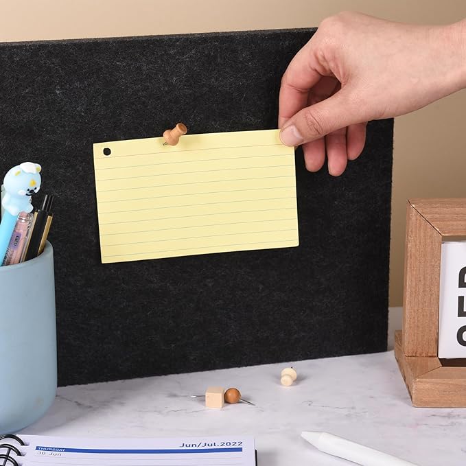 Thumb Tacks for Bulletin Boards,Wooden Push Pins - 140Pcs 5 Styles & 2 Colors, Decorative Pins for DIY Crafts, Home Office, with Storage Box (Multi-Purpose)