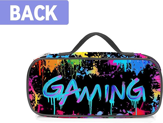 YOZIRIBO Game Pencil Case for Boys Kids, Large Capacity Pencil Pouch for School, Gaming Pencil Box, Gamer Pen Bag Stationary Organizer for Teens Adults (Gaming 2)