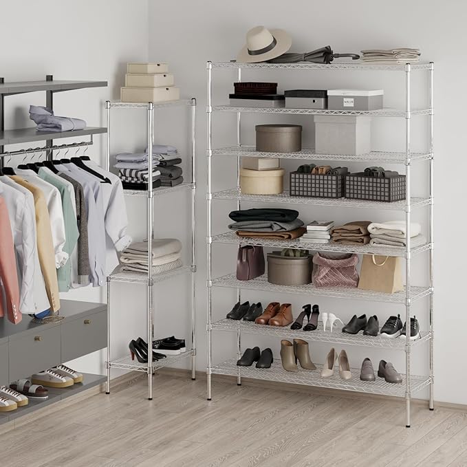 Regal Altair 18" Deep x 54" Wide x 86" Height Wire Shelving Kit | 8-Tier | NSF Commercial Storage Rack Unit