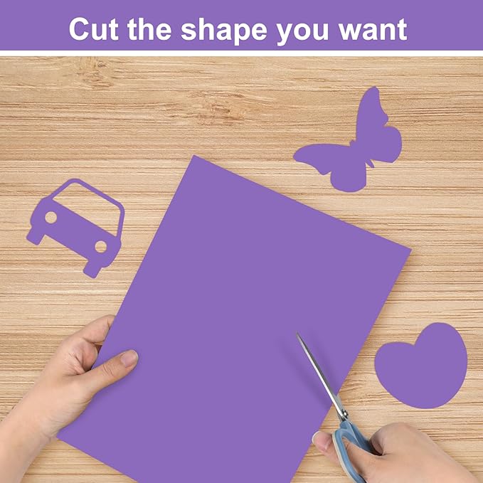 OcePor 100 Sheets Purple Cardstock Paper, Colored Printer Paper 8.5 x 11, Card Stock Thick Construction for Craft,Scrapbook，Office Printing, Invitations, Certificates，92 lb/250gsm