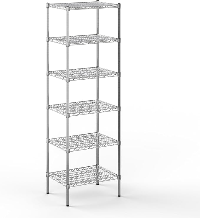 Regal Altair 18" Deep x 24" Wide x 74" Height Wire Shelving Kit | 6-Tier | NSF Commercial Storage Rack Unit