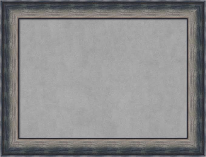 Amanti Art Silver Framed Magnetic Board 26x34 Medium Vision Board for use with Magnets, 100% Metal Sheet to Display Items as Office Decor or for Home Organization in mudroom, Kitchen or Kids Room