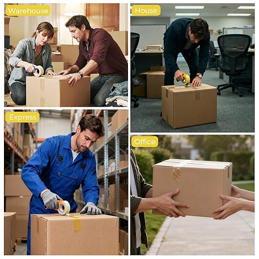 Clear Packing Tape 36 Rolls (2.0 Mil, 2 Inch x 55 Yards) – Heavy Duty Shipping & Moving Tape – Strong Adhesive Box Sealing Tape for Packing, Storage & Office