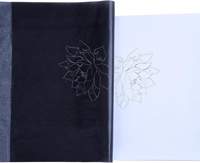 Outus 30 Pack Carbon Papers for Tracing, Graphite Carbon Copy Tracing Paper for Canvas Wood (30 Pack, 8.5 x 11 Inches)