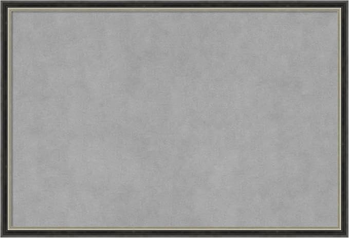 Amanti Art Black Framed Magnetic Board 17x25 Medium Vision Board for use with Magnets, 100% Metal Sheet to Display Items as Office Decor or for Home Organization in mudroom, Kitchen or Kids Room